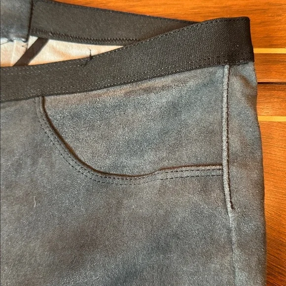 Helmut Lang Real Suede Leggings | Stretch Leather Pants | Designer Luxury - Picture 8 of 11